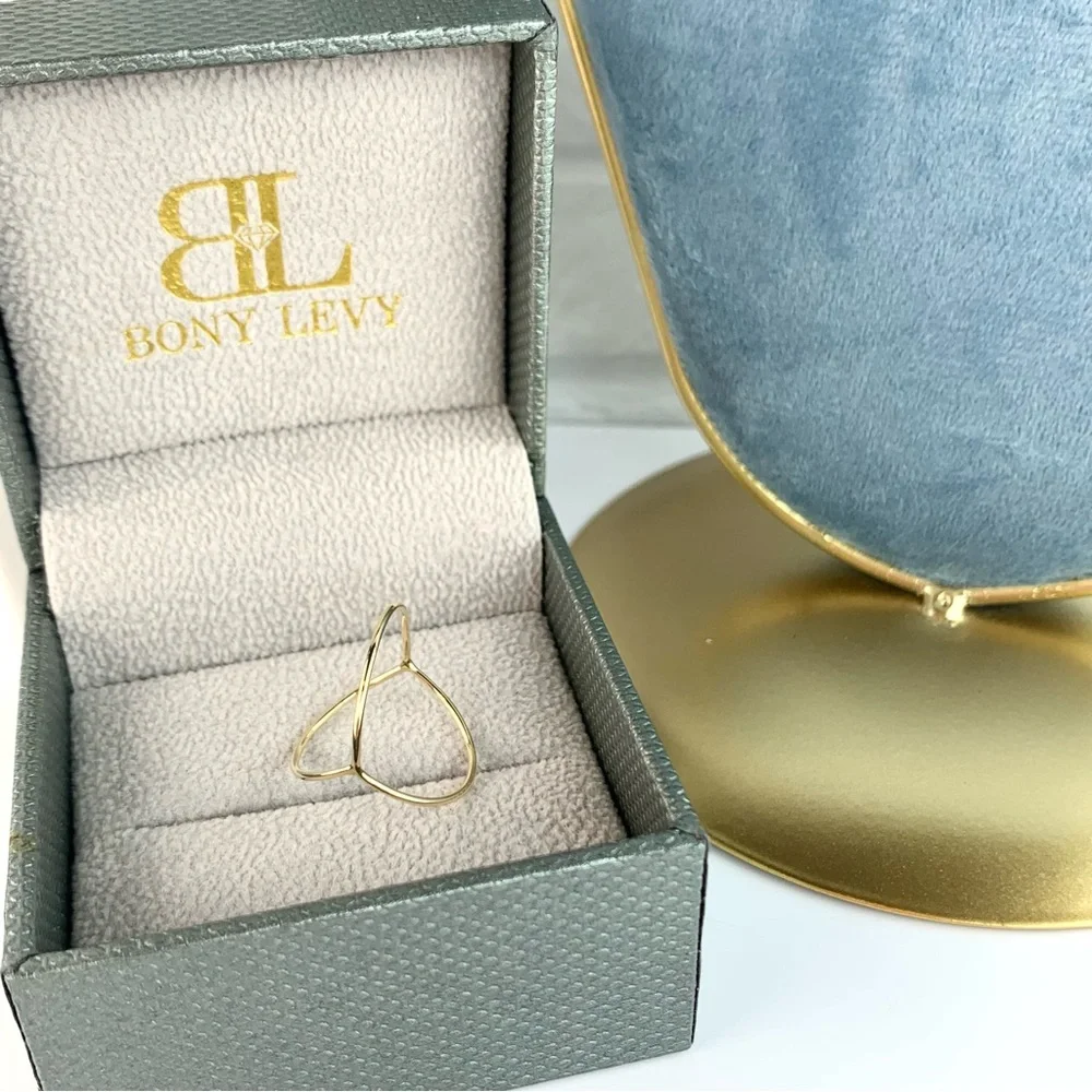 NEW! Bony Levy 14K Yellow Gold Open Circle Ring Size 6